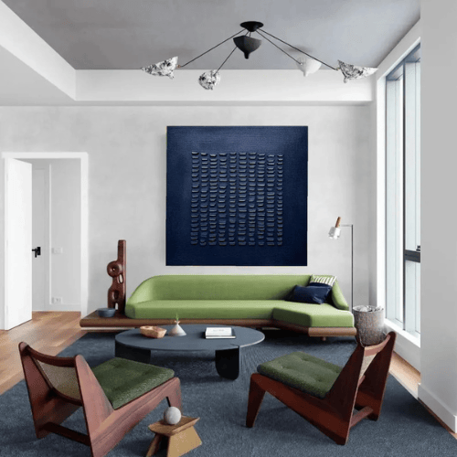 Sculpted Rhythm Abstract Canvas Evoking Depth Harmony Within Modern Interiors
