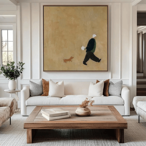 Gentle Stroll Canvas Art Capturing Solitude Memory Within Quiet Moments