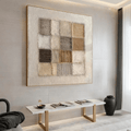 Harmonic Mosaic Textured Canvas Celebrating Balance Geometry Within Modern Design