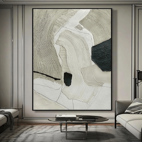 Silent Currents Abstract Canvas Channeling Motion Essence Within Contemporary Spaces