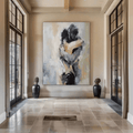 Embrace Reverie Abstract Canvas Radiating Intimacy, Warmth, and Poetic Stillness