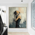 Solitude Muse Textured Canvas Evoking Quiet Strength and Poetic Emotion