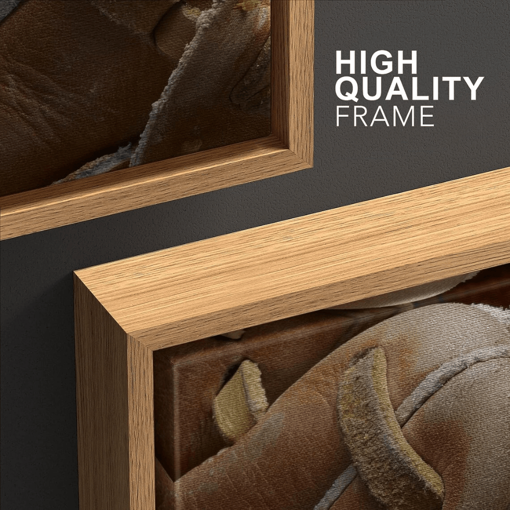 Sports Athletes Photography Framed Canvas Set of 3 - Vintage Baseball Football Basketball Wall Decor - 1.5" Floating Frame